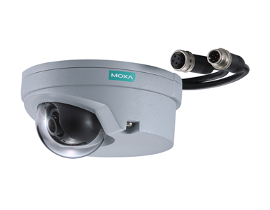 VPort 06-2M36M-CT-T - EN50155,FHD,H.264/MJPEG IP camera,M12 connector,1 MIC, 24VDC, 3.6mm Lens,-40 to 70  Degree C by MOXA